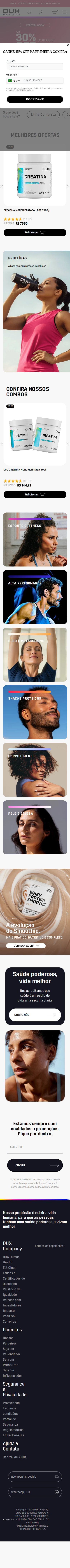 Homepage mobile