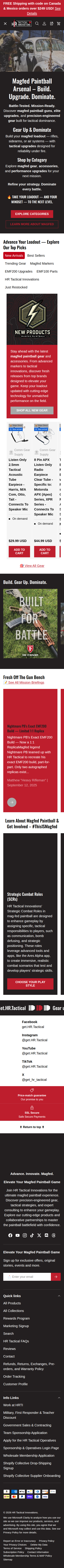 HR Tactical Innovations mobile homepage