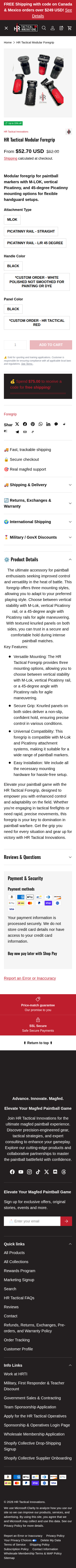 Product page on mobile