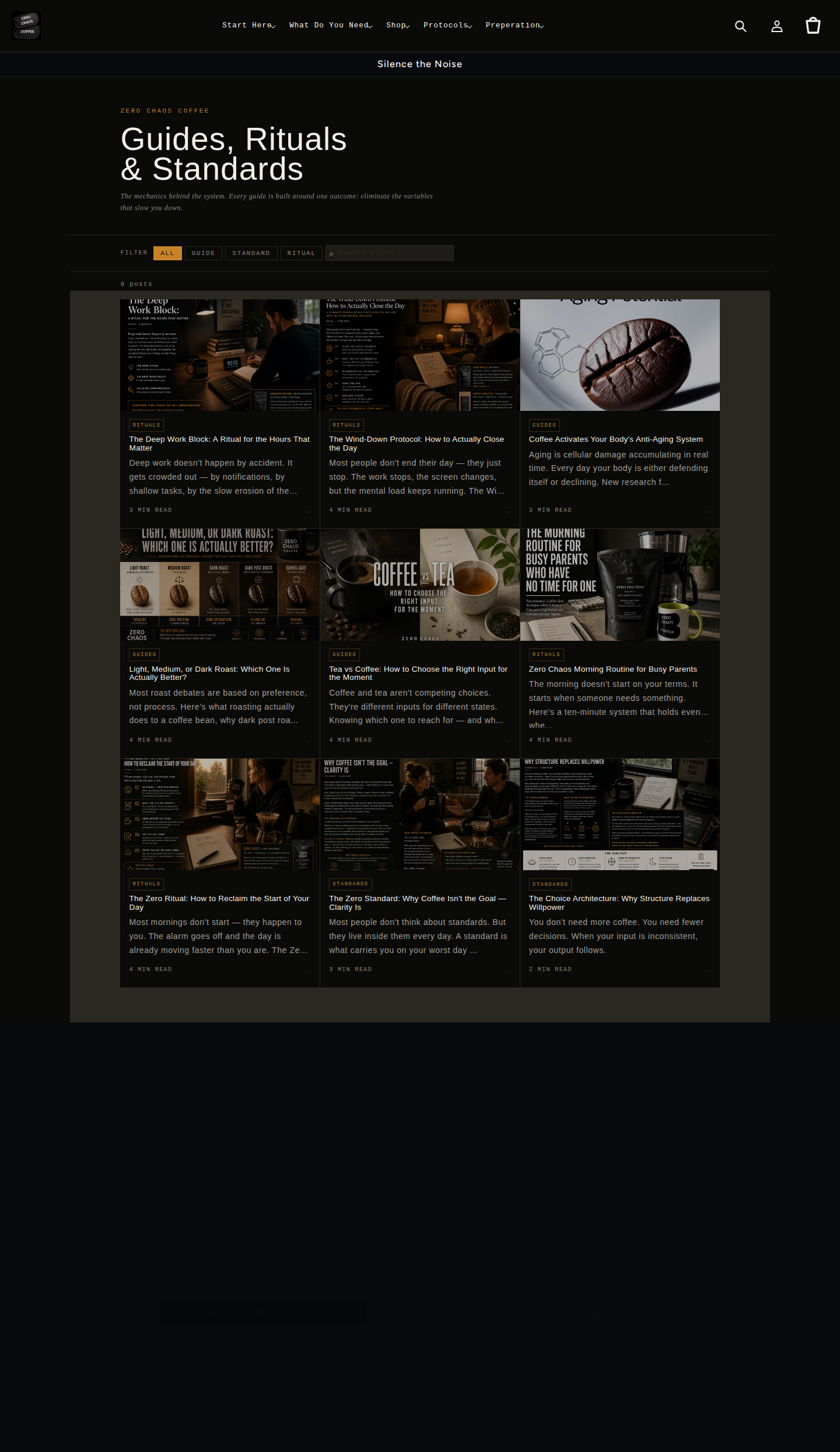 Zero Chaos Coffee Guides Rituals Standards blog