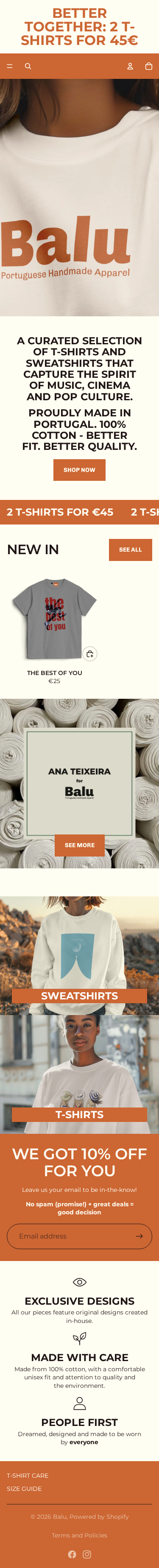 Homepage mobile Balu