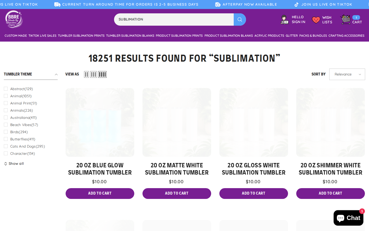 Search results screenshot