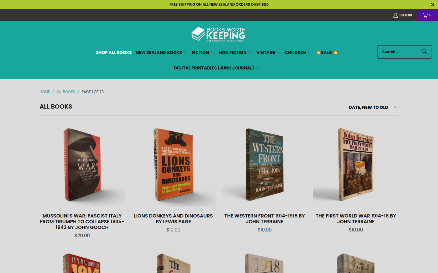 All Books collection page