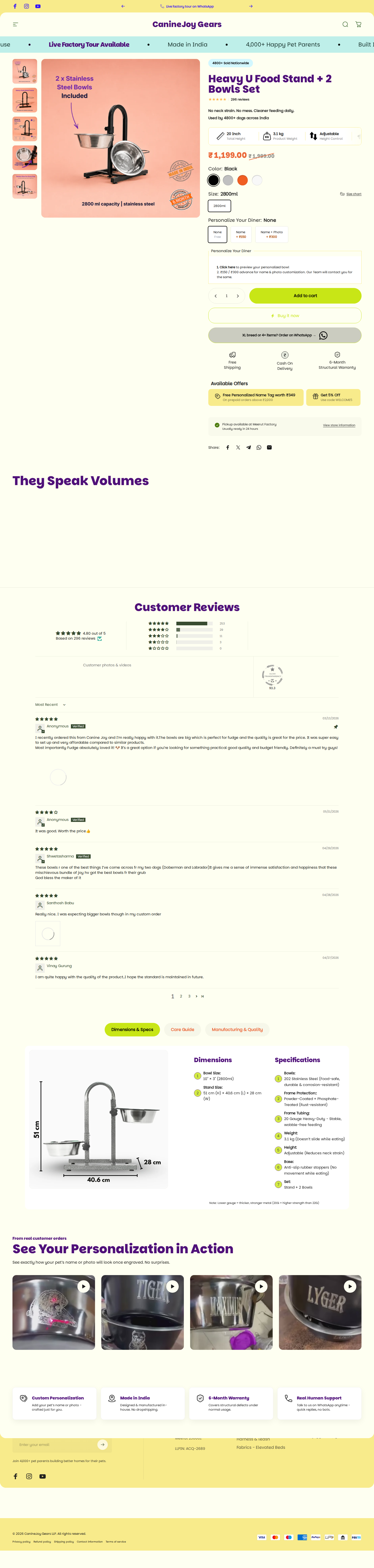 Food Stand Product Page
