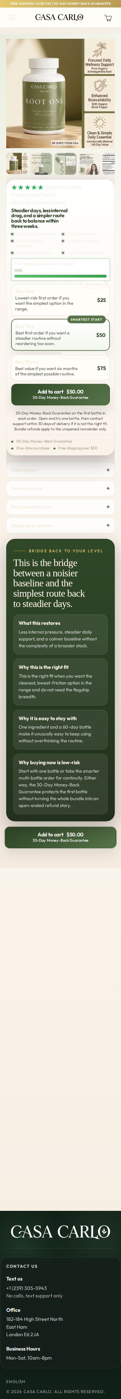 Product page mobile