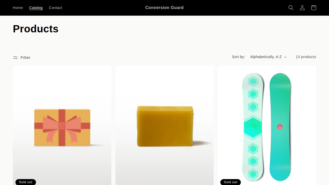 Collection page screenshot