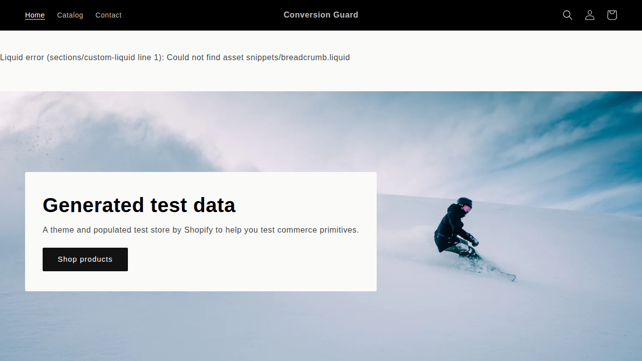 Homepage screenshot