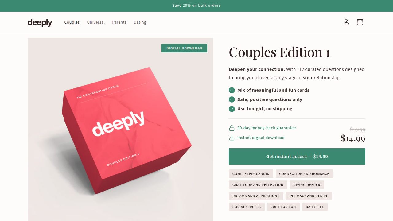Couples Edition product page