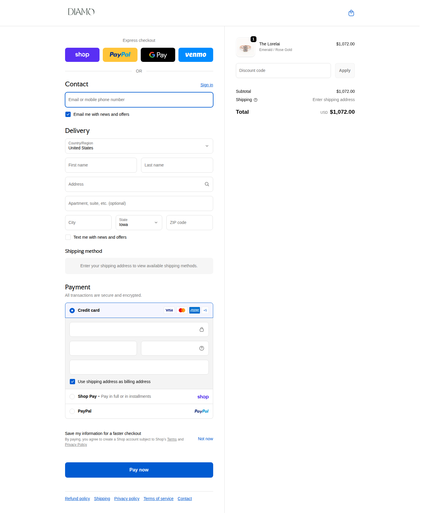 Shopify checkout