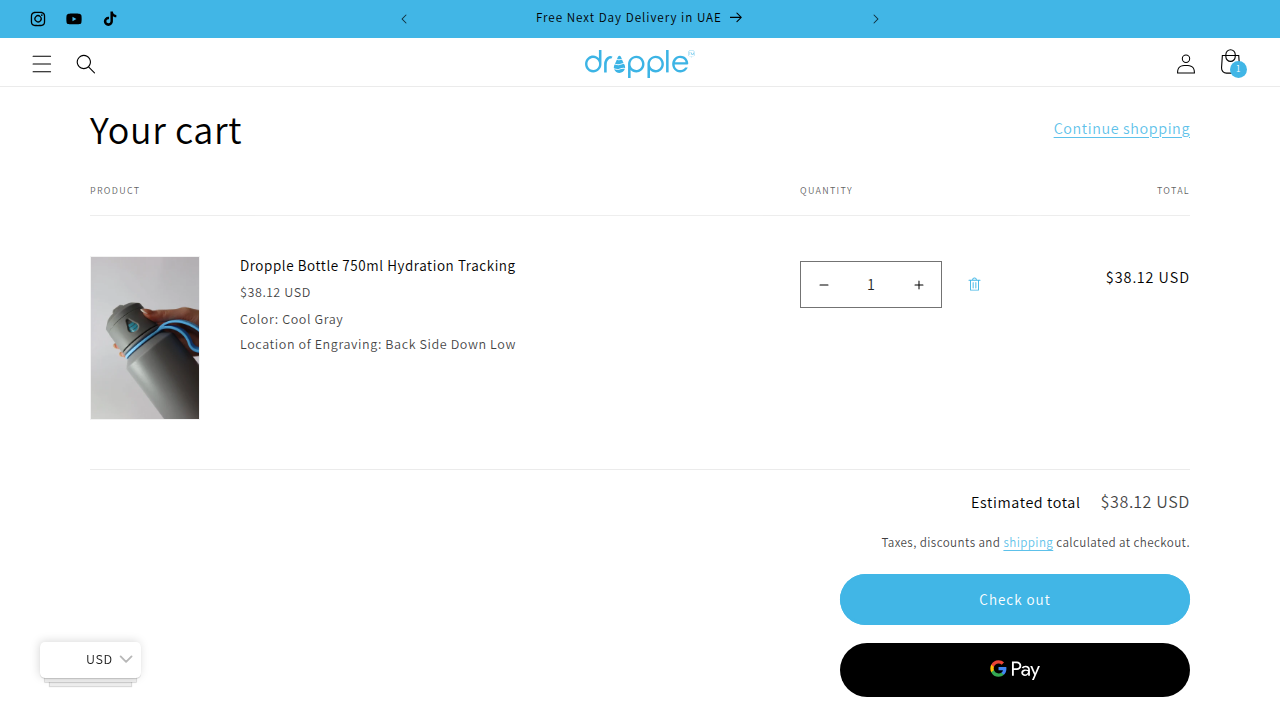 Dropple Cart Desktop