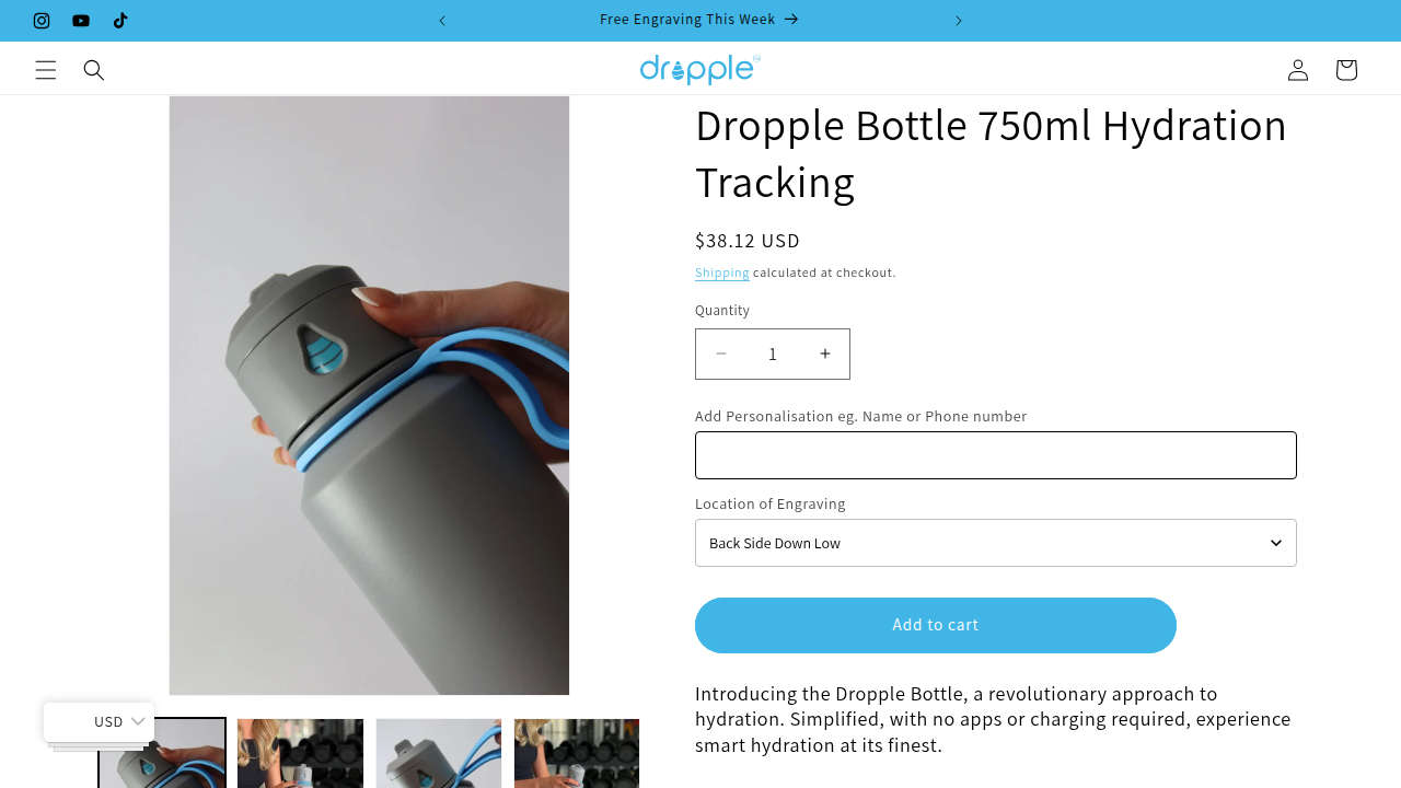 Dropple Product Page Desktop