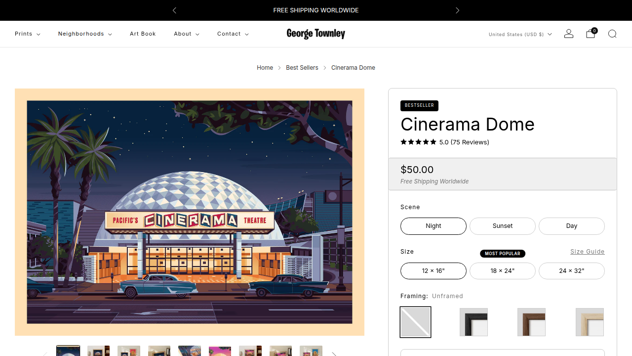 Cinerama Dome product page