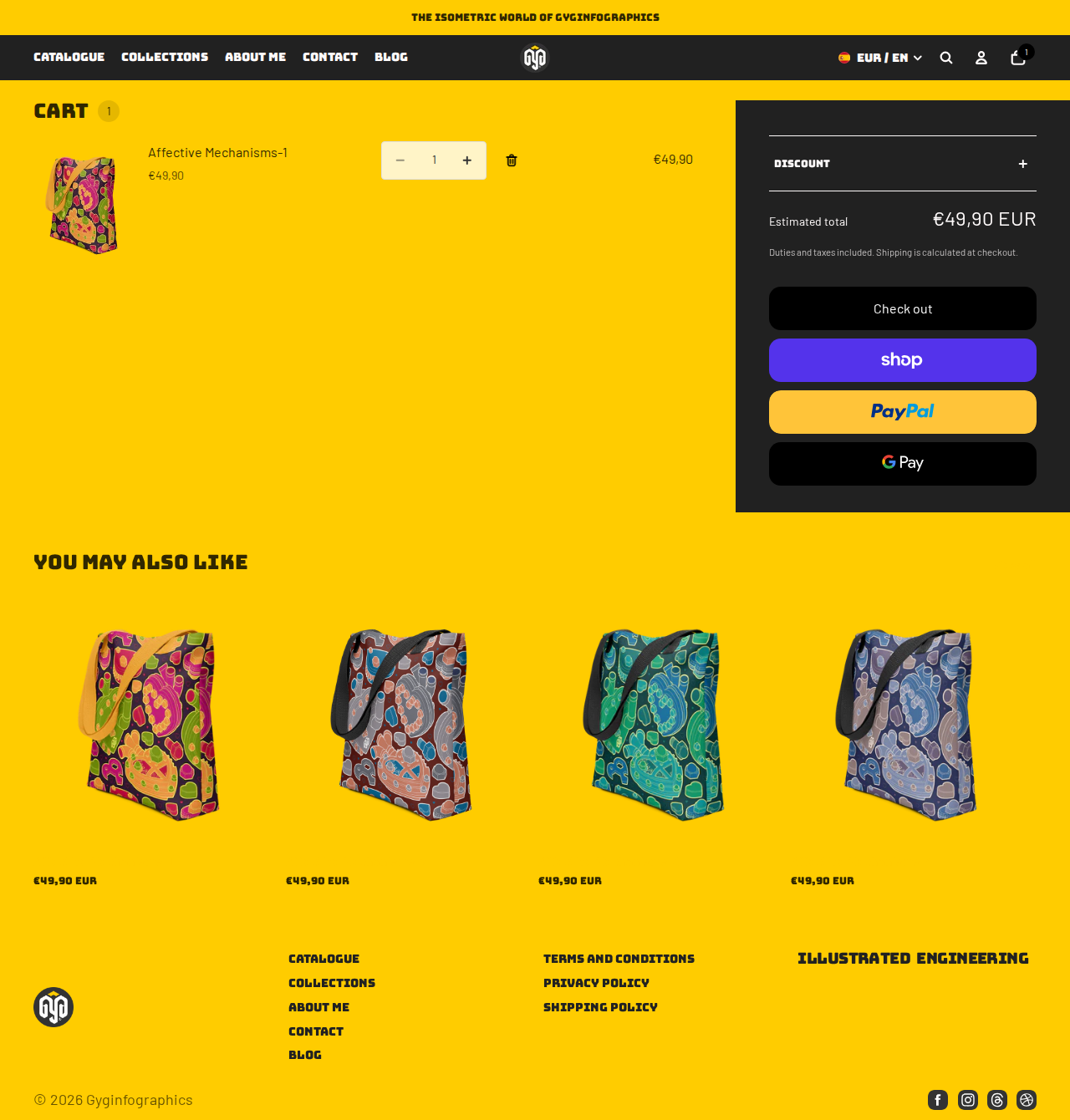 Cart page screenshot