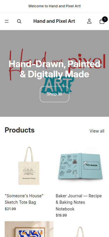 Homepage Mobile