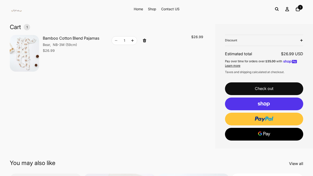 Shopping cart page