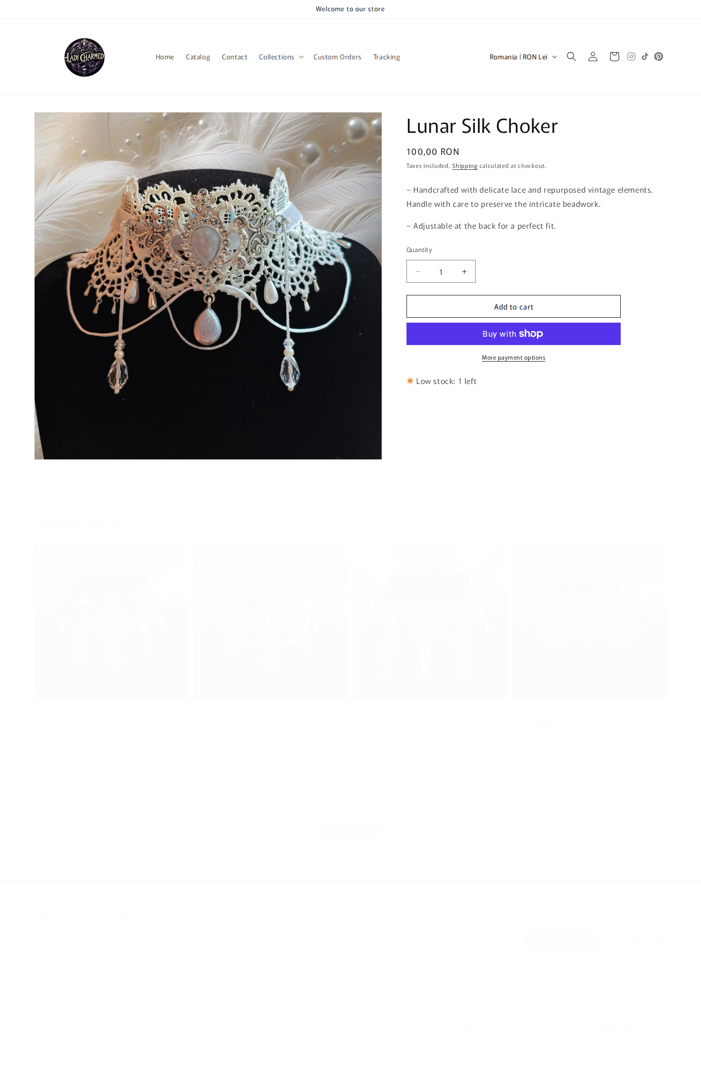 Lady Charmed product page screenshot