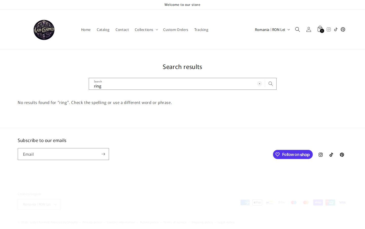 Lady Charmed search results screenshot