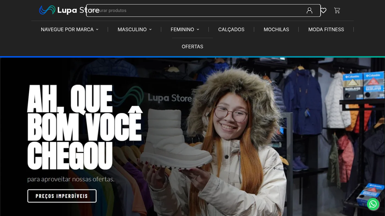 Homepage da Lupa Store no desktop