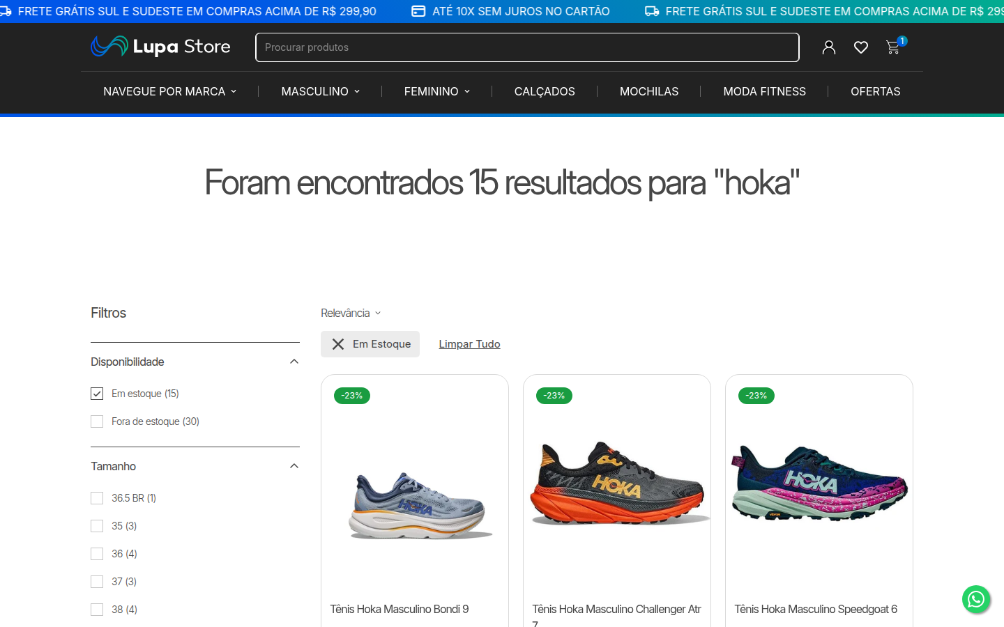 Resultados de busca por Hoka