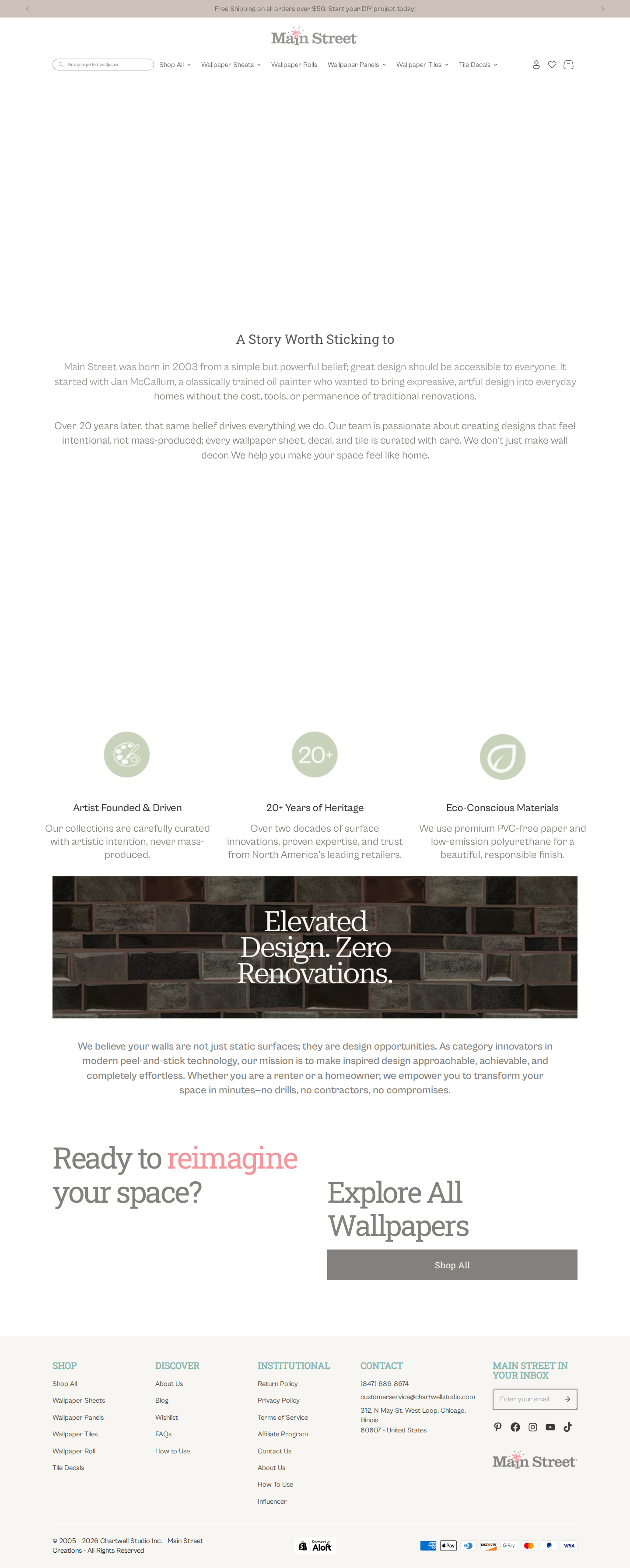 About Us page