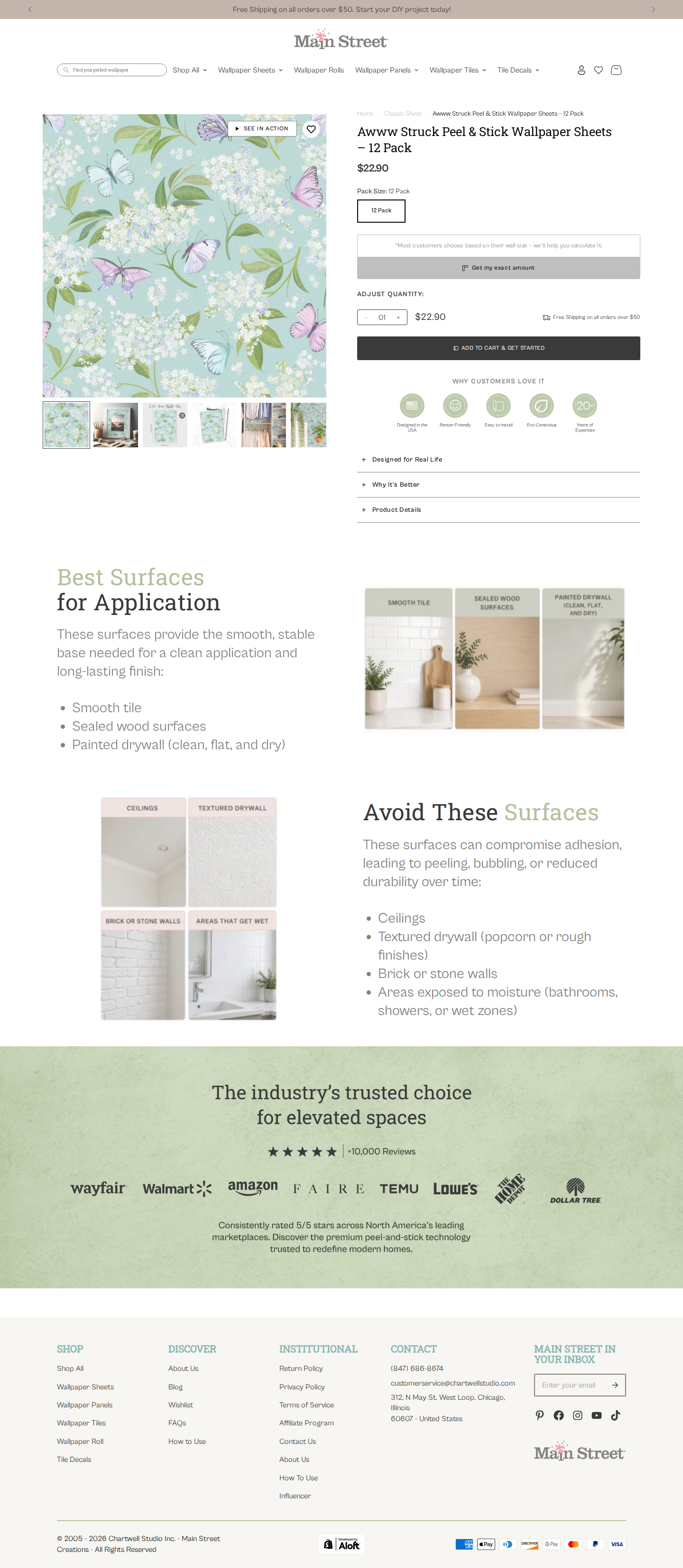Awww Struck Peel & Stick Wallpaper — product page