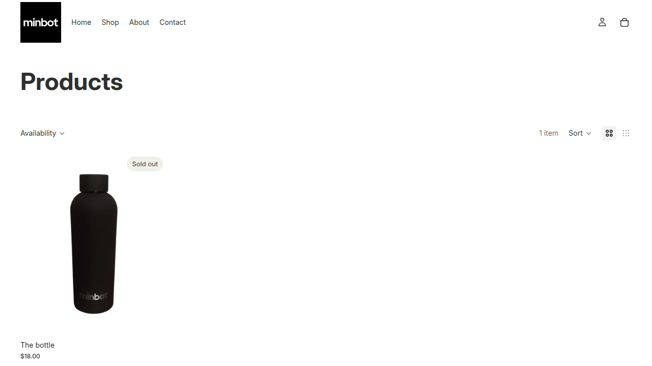 Minbot Collection Page