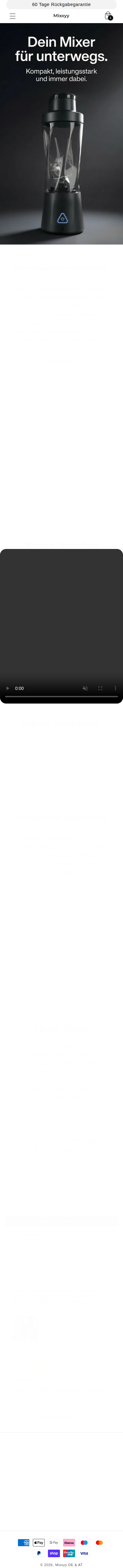 Mixxyy Startseite — Mobile Vollbild
