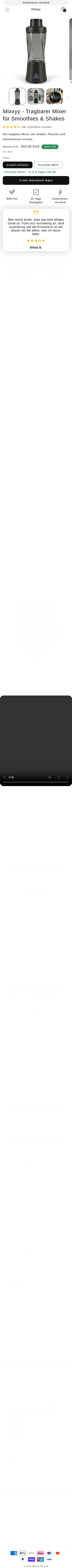 Mixxyy Produktseite — Mobile Vollbild