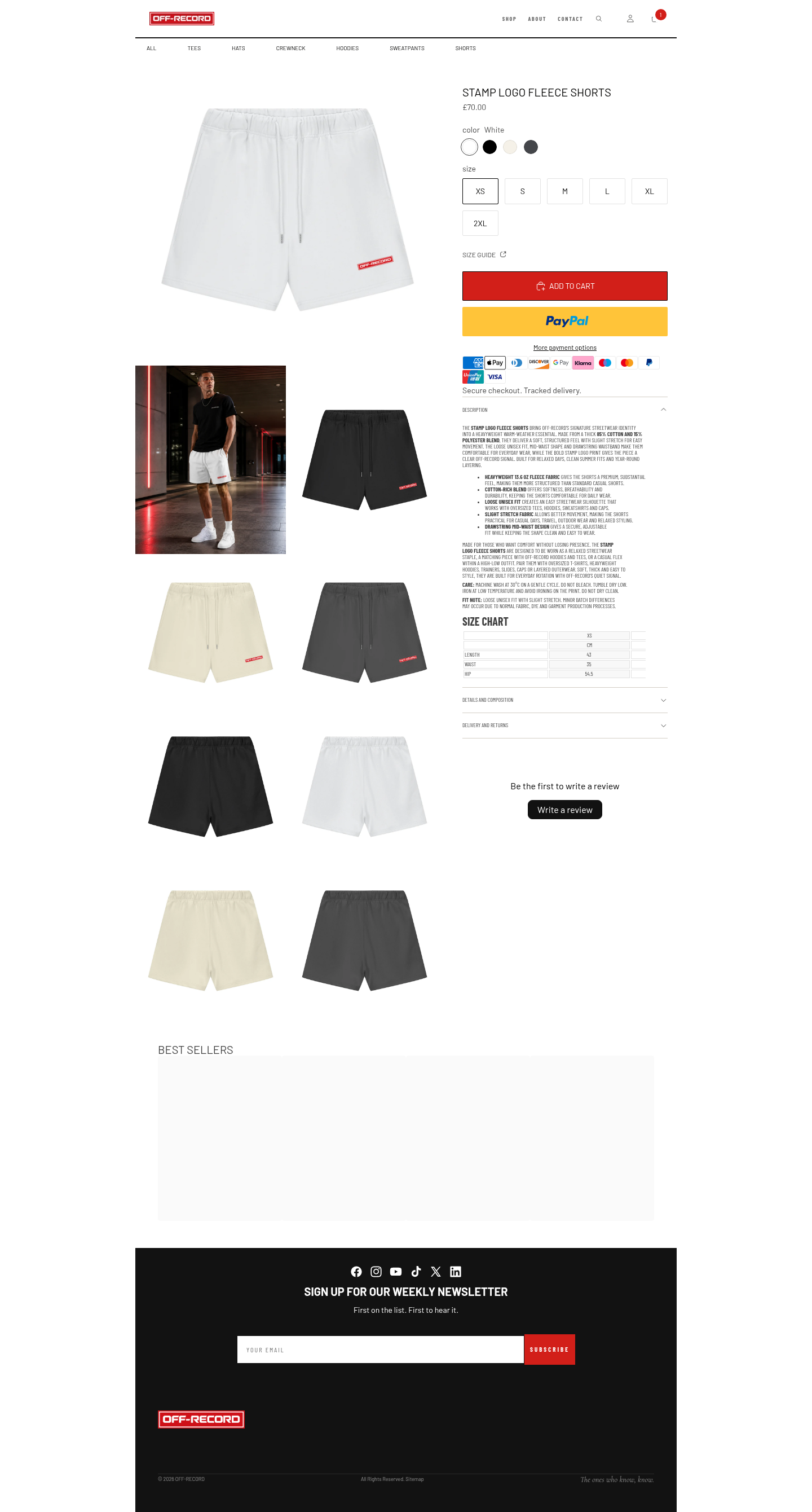 Stamp Logo Fleece Shorts