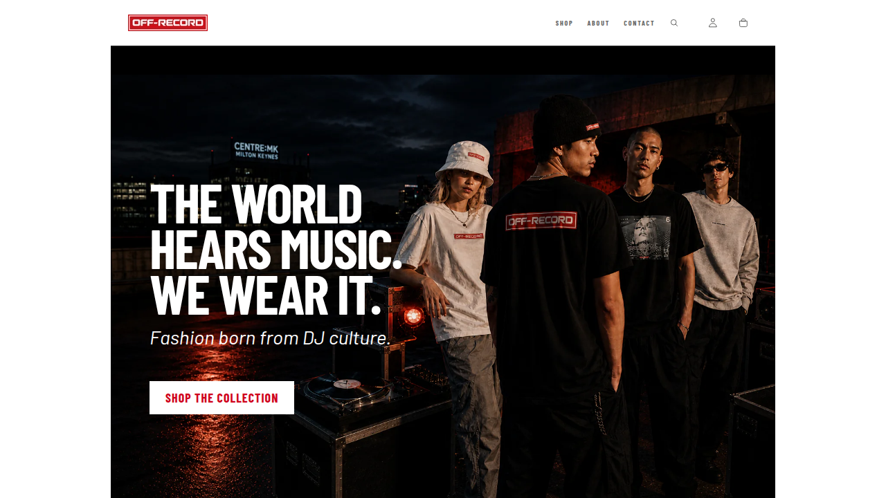 Off-Record homepage desktop