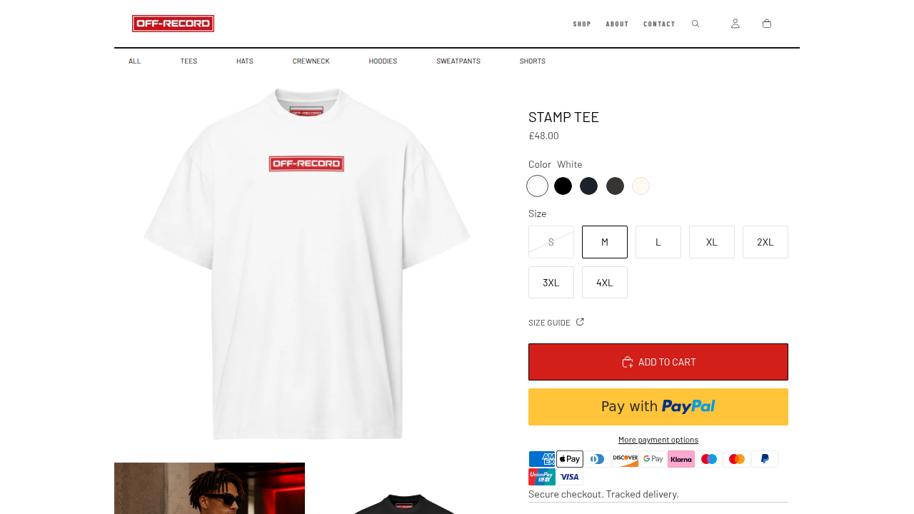 Stamp Tee product page