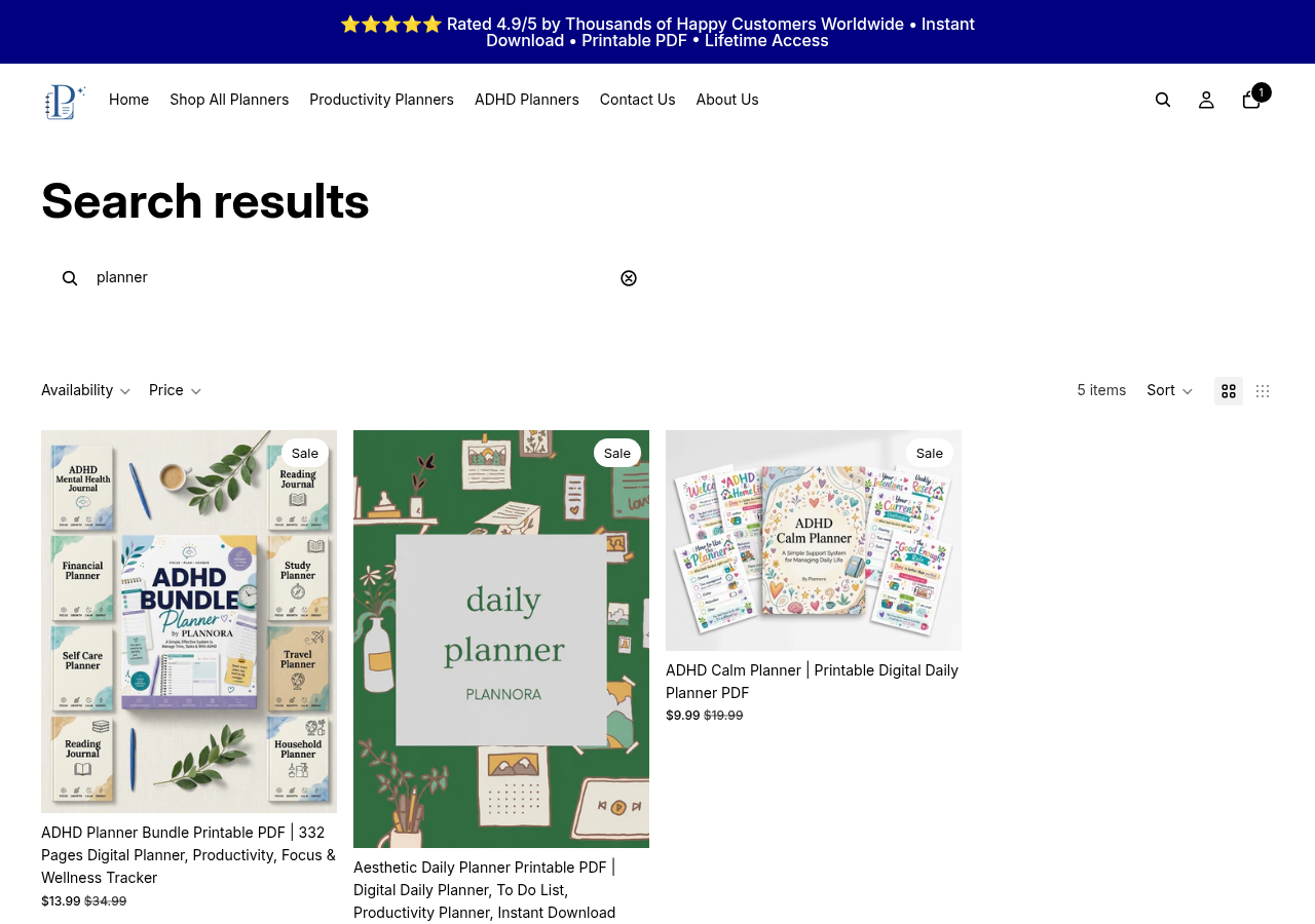 Search results for 'planner'