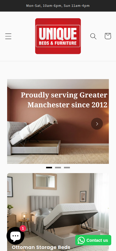 Homepage mobile screenshot
