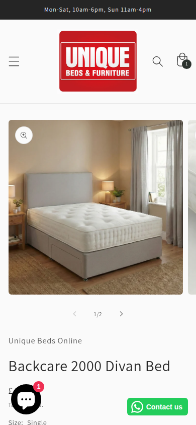 Product page mobile screenshot