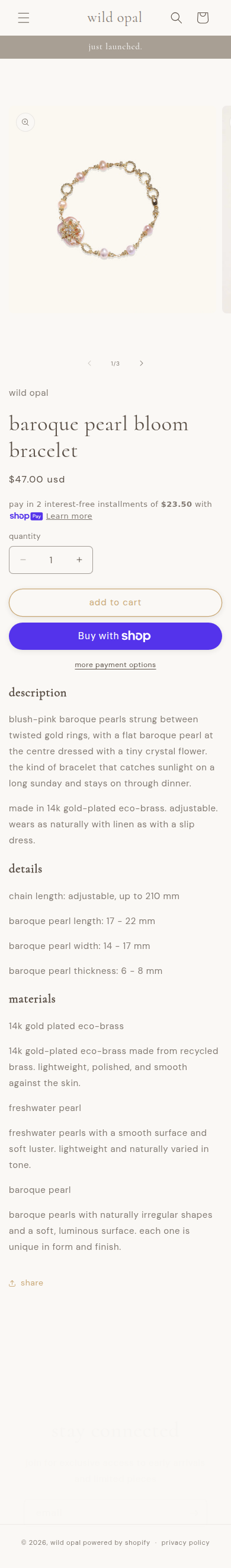Mobile product page screenshot