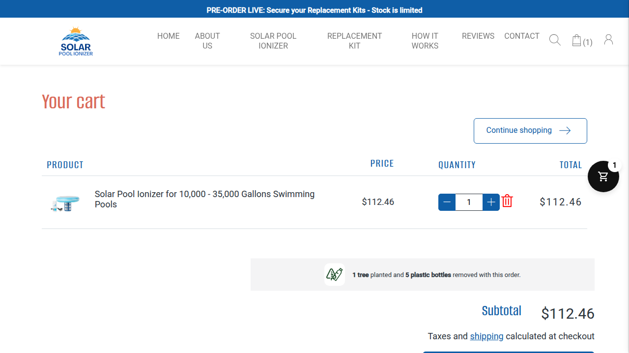 Cart Page Desktop