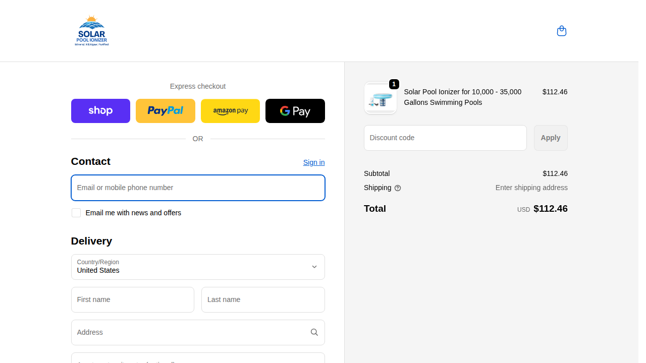 Checkout Page