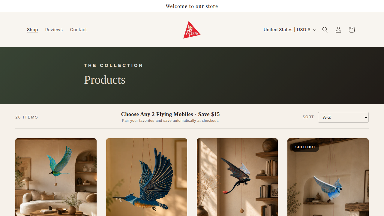 All products collection page