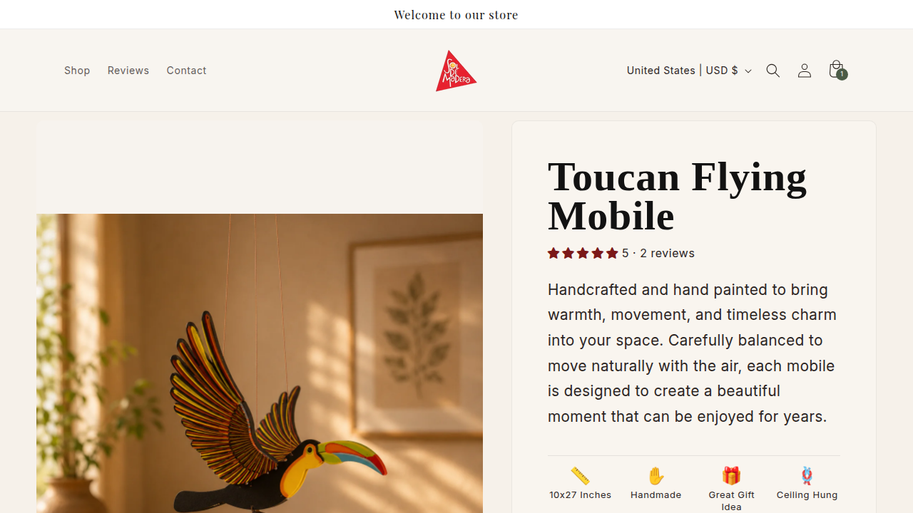 Toucan Flying Mobile product page