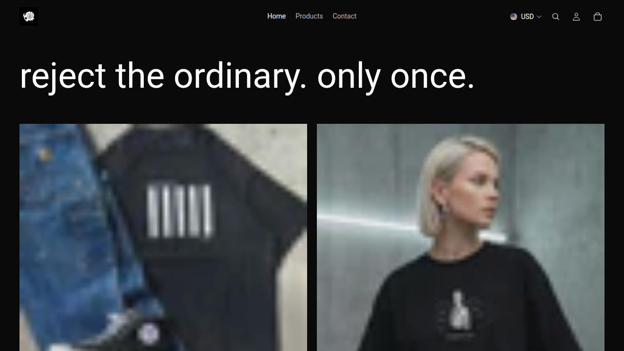 OnlyOnce homepage — desktop view