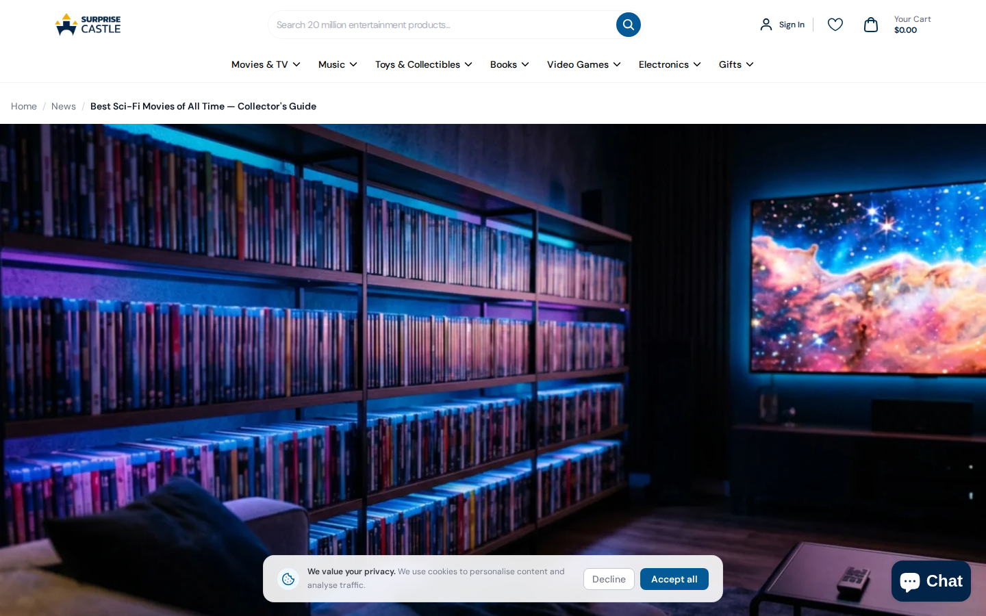 Blog article page