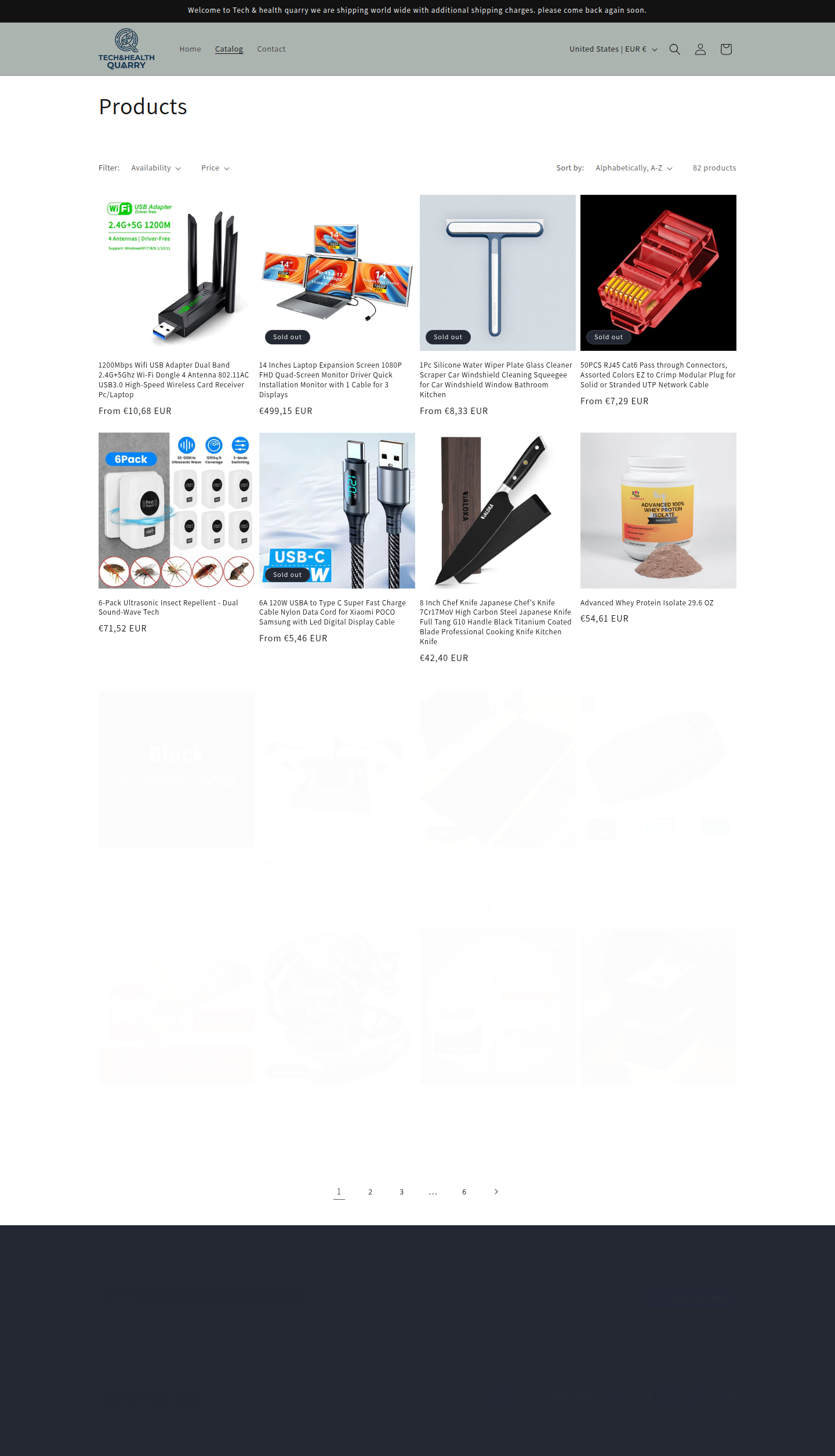 All products collection page