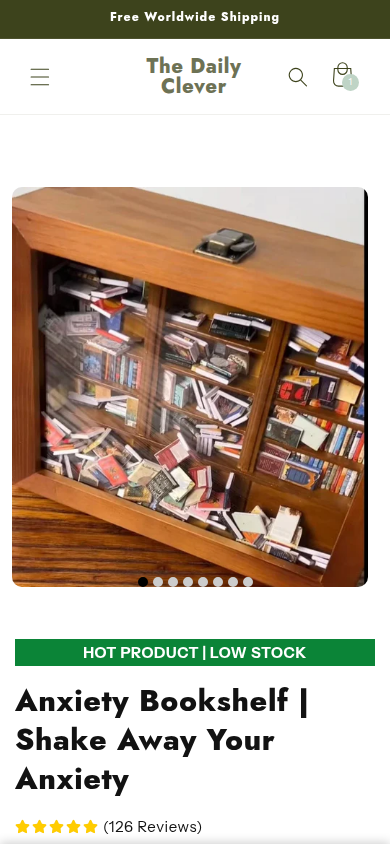 Product page on mobile viewport