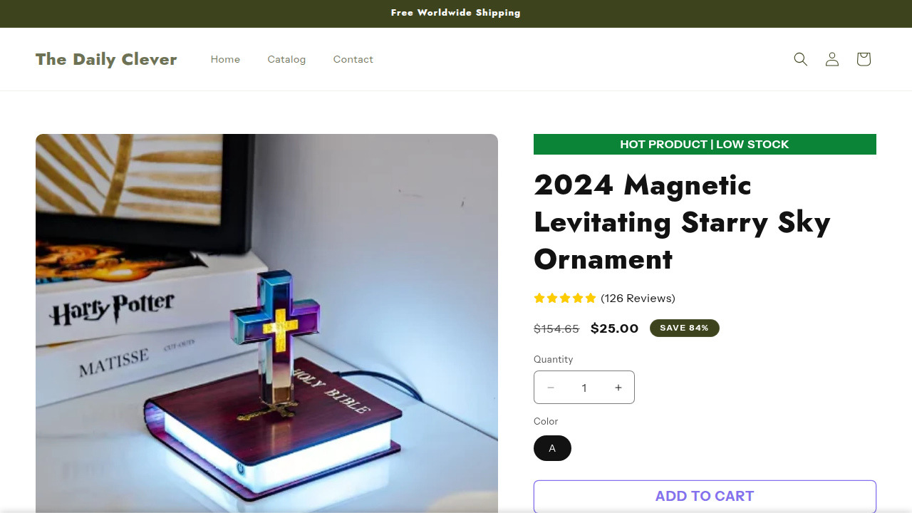 Product page — Magnetic Levitating Starry Sky Ornament