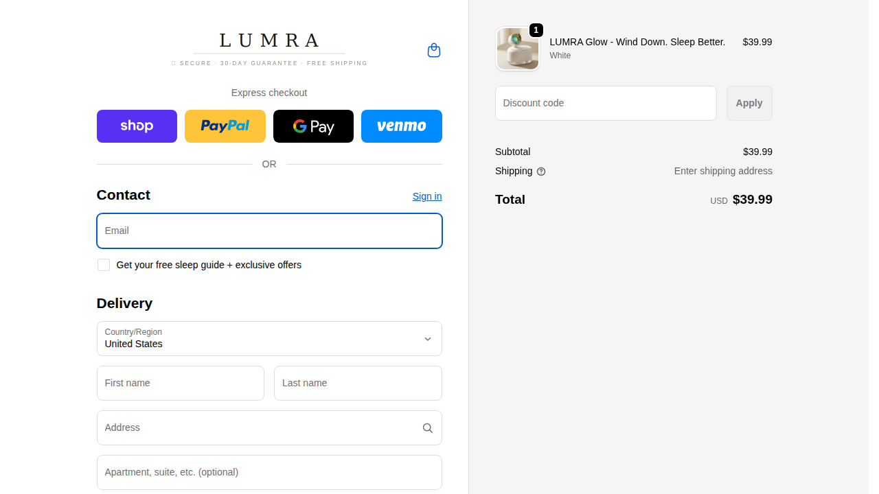 Checkout Page