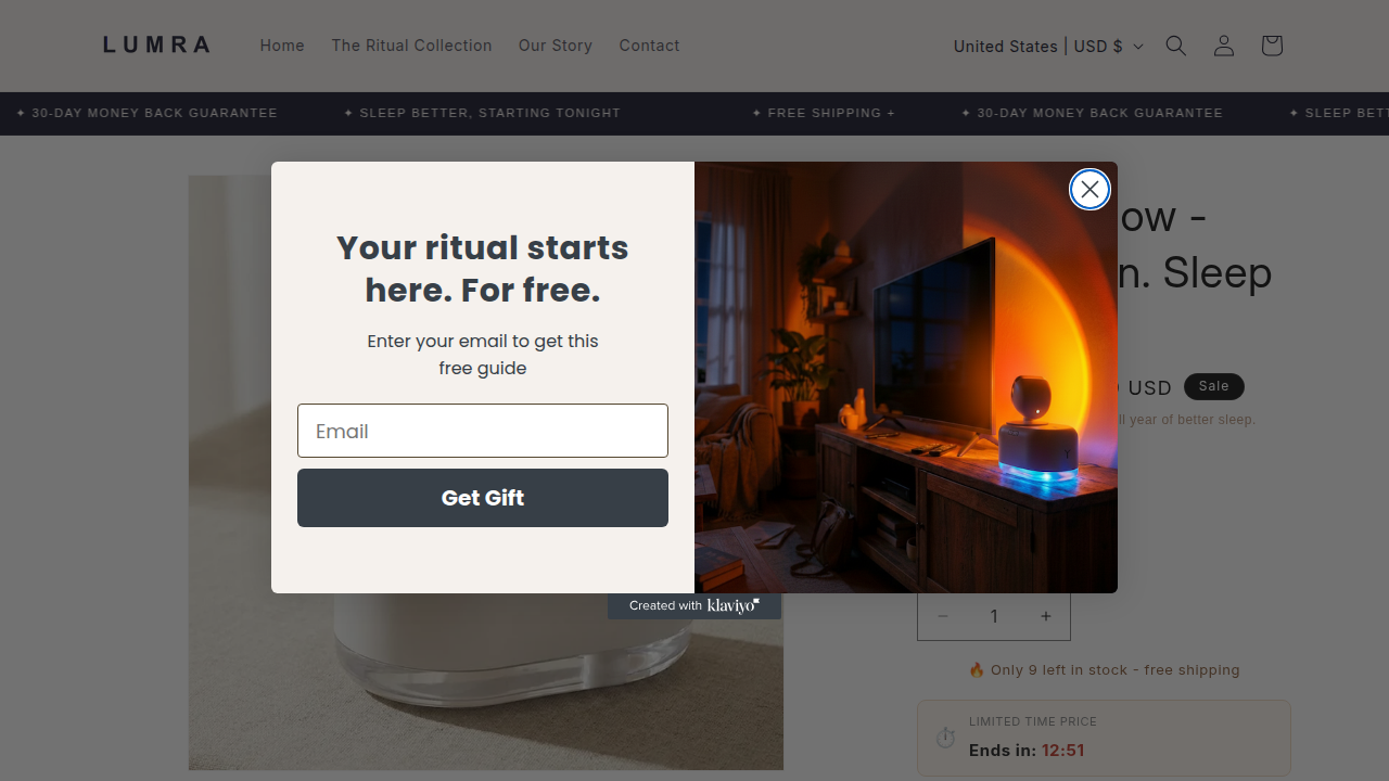 LUMRA Glow Product Page