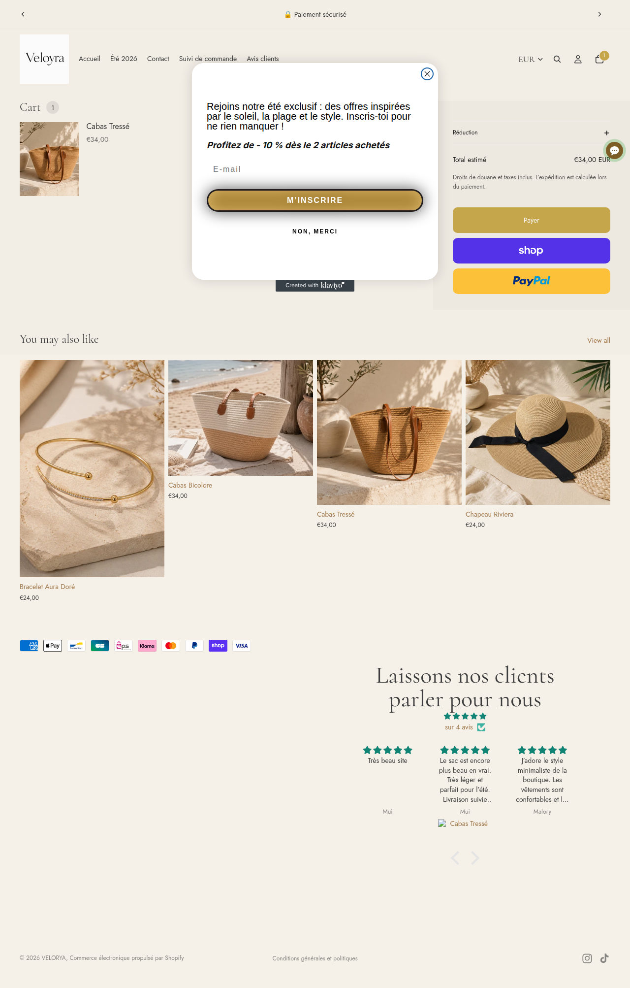 Page panier