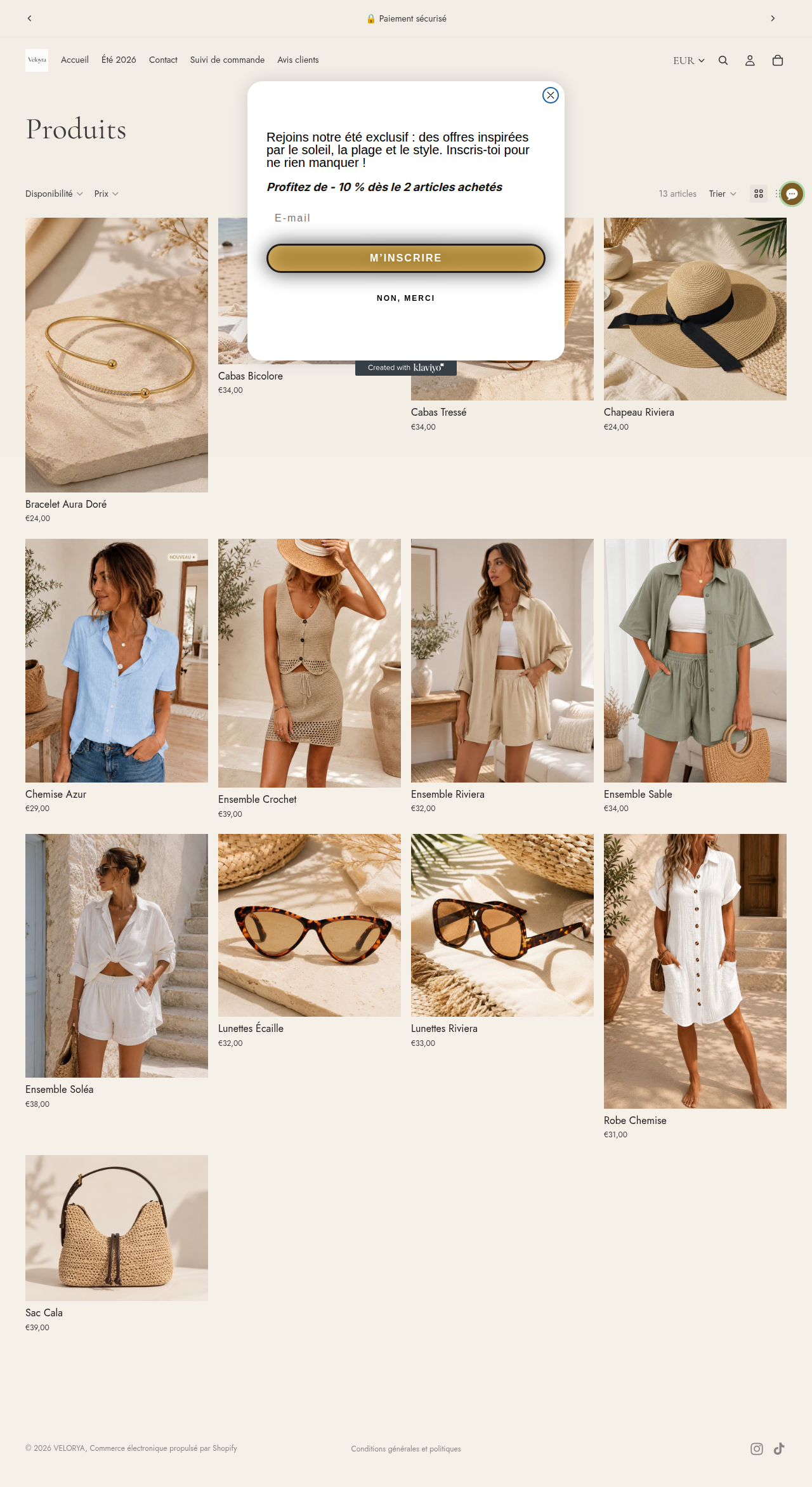 Page collection tous les produits