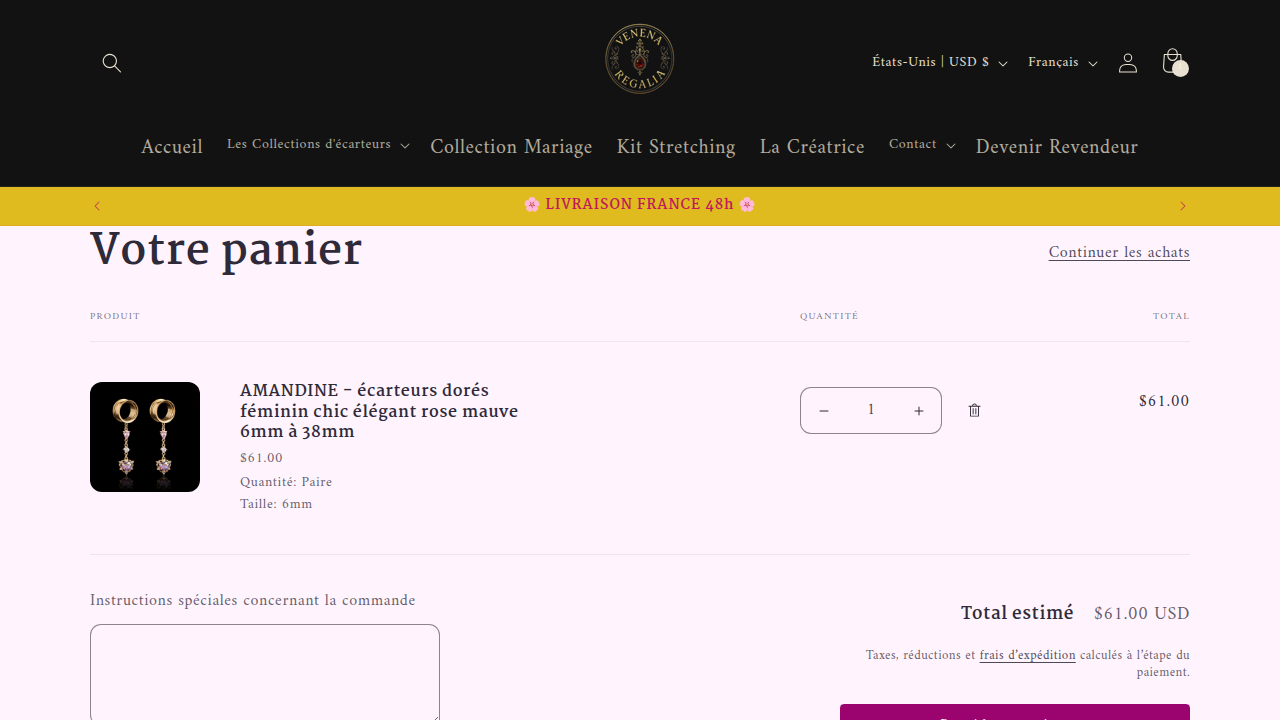 Page panier sans upsell