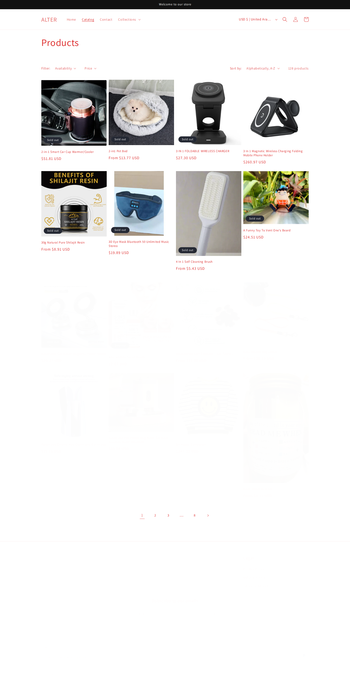 ALTER Collection Page Screenshot